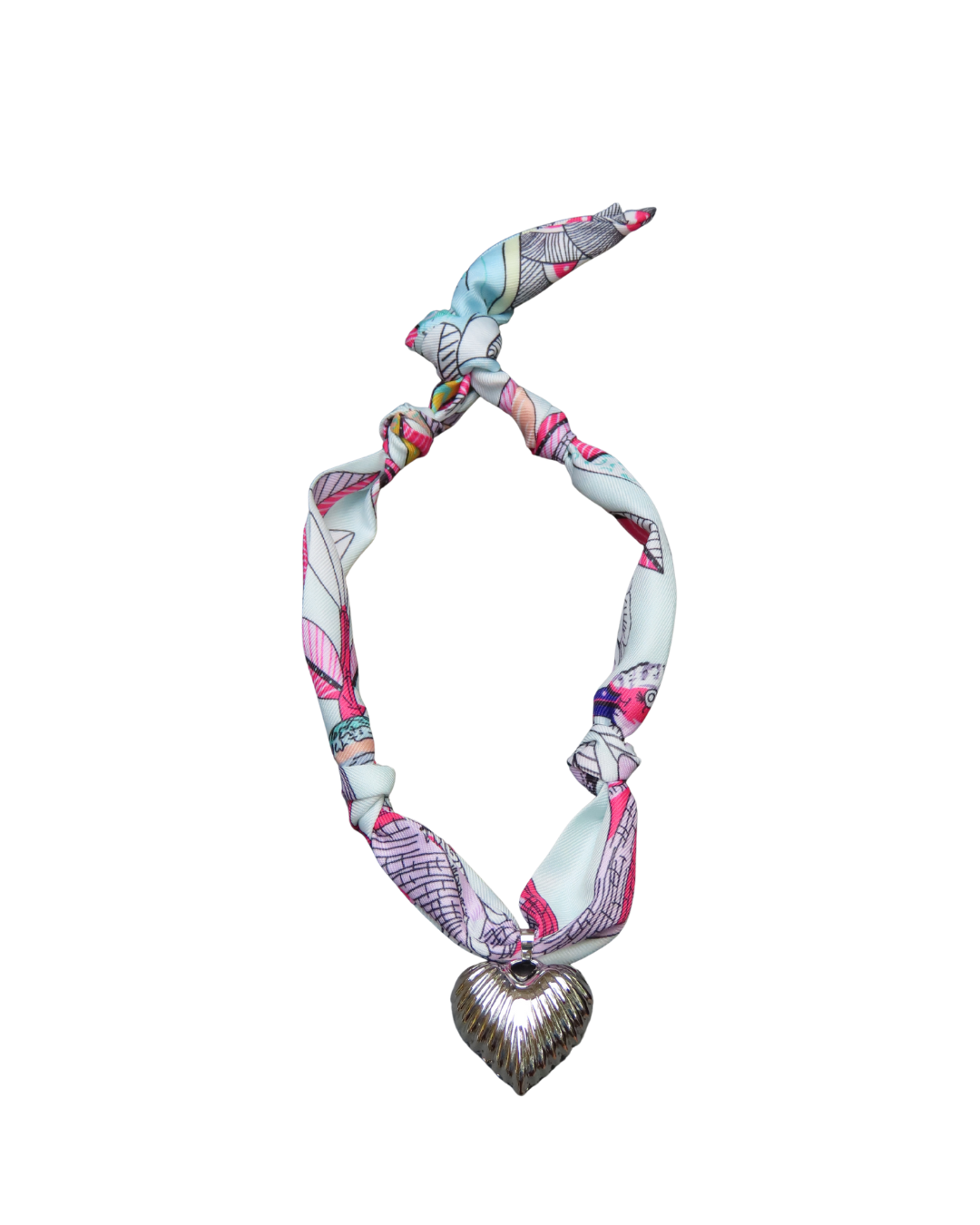 Shoreline Scarf Necklace – Pastel Tide