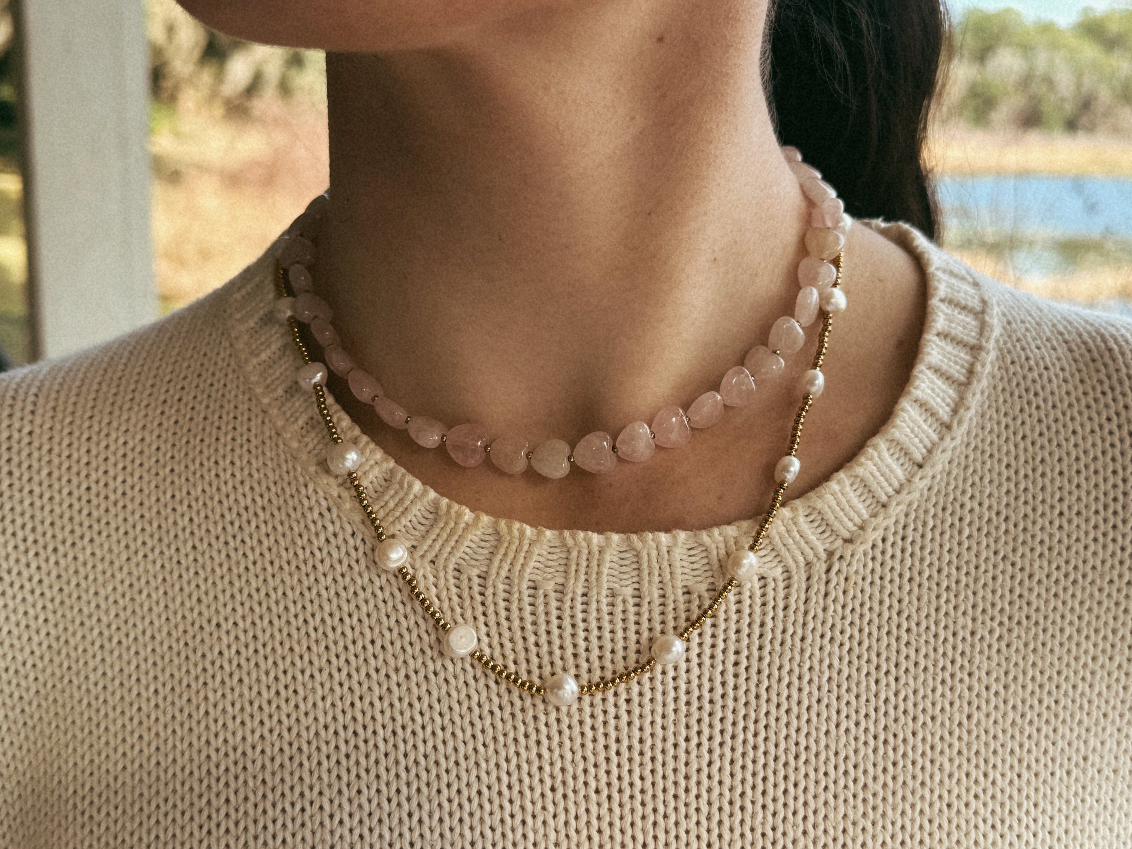 Soft Pink Pearl Choker