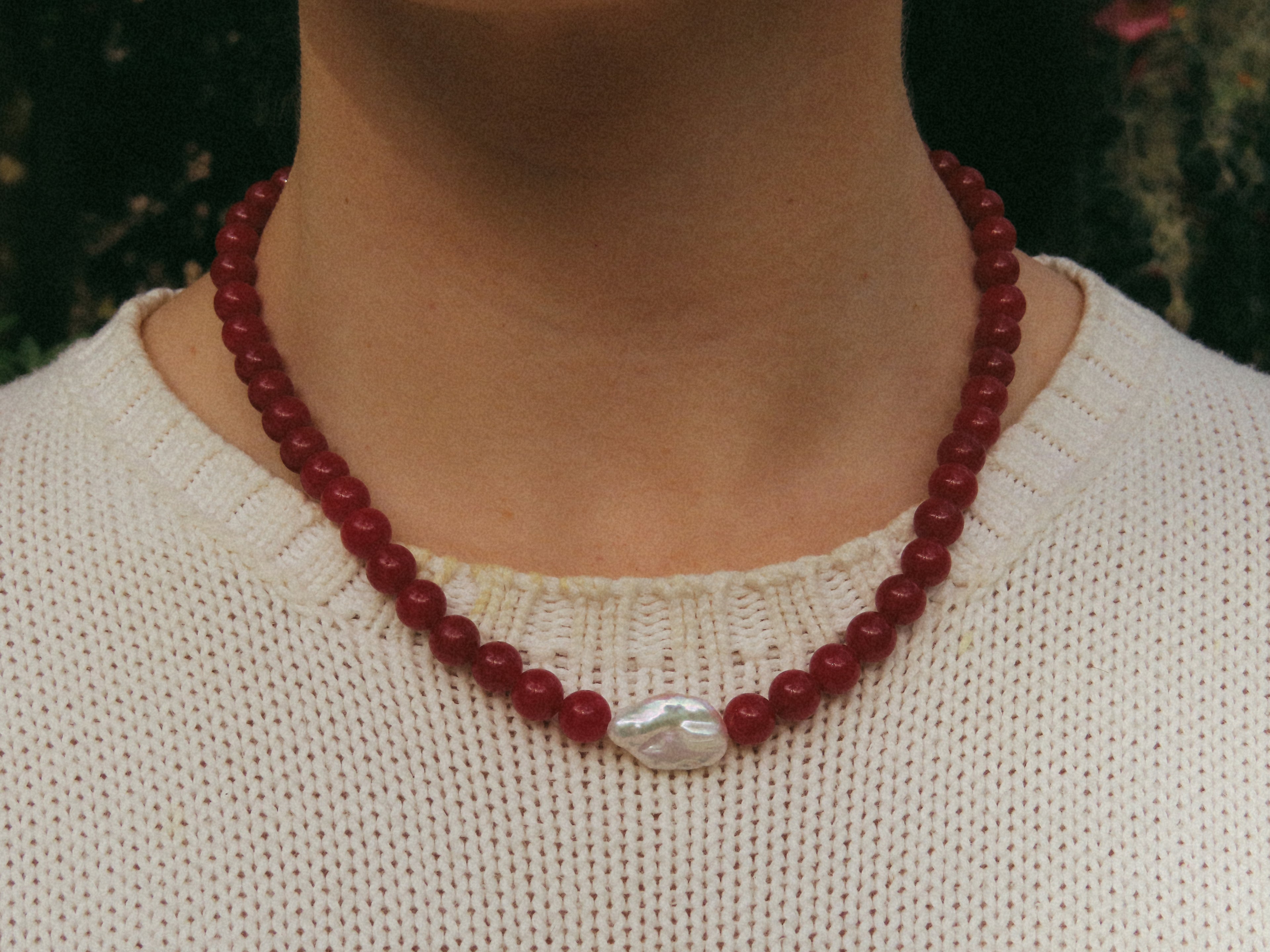 Rose Pearl Necklace