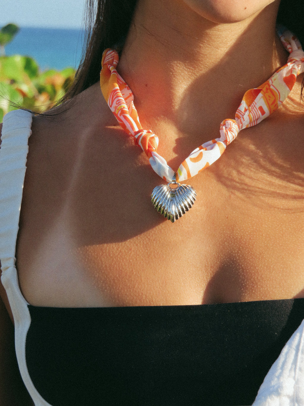 Shoreline Scarf Necklace – Sunset