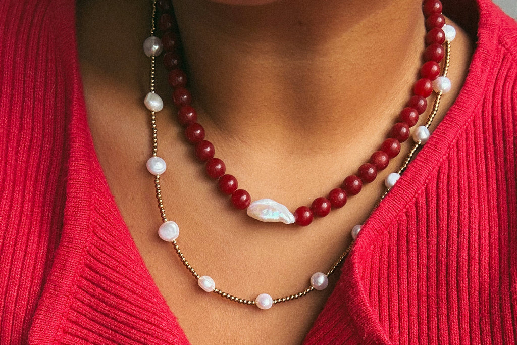 Rose Pearl Necklace